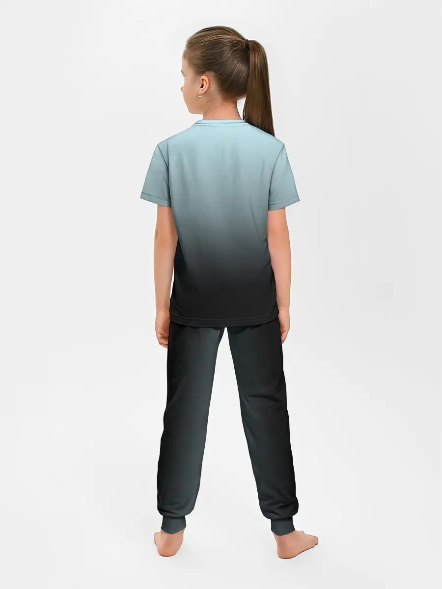 Детская пижама с брюками / Black and Blue gradient
