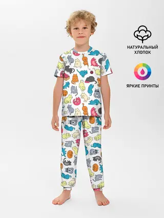 Детская пижама с брюками / Кошачья стая