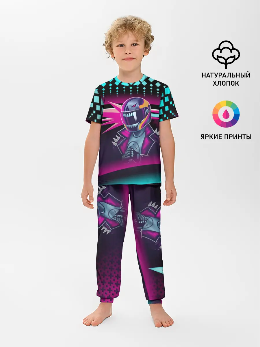 Детская пижама с брюками / НЕОНОВЫЙ ГОНЩИК