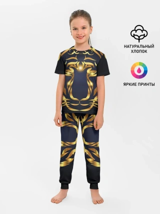 Детская пижама с брюками / Золотой символ года Тигр