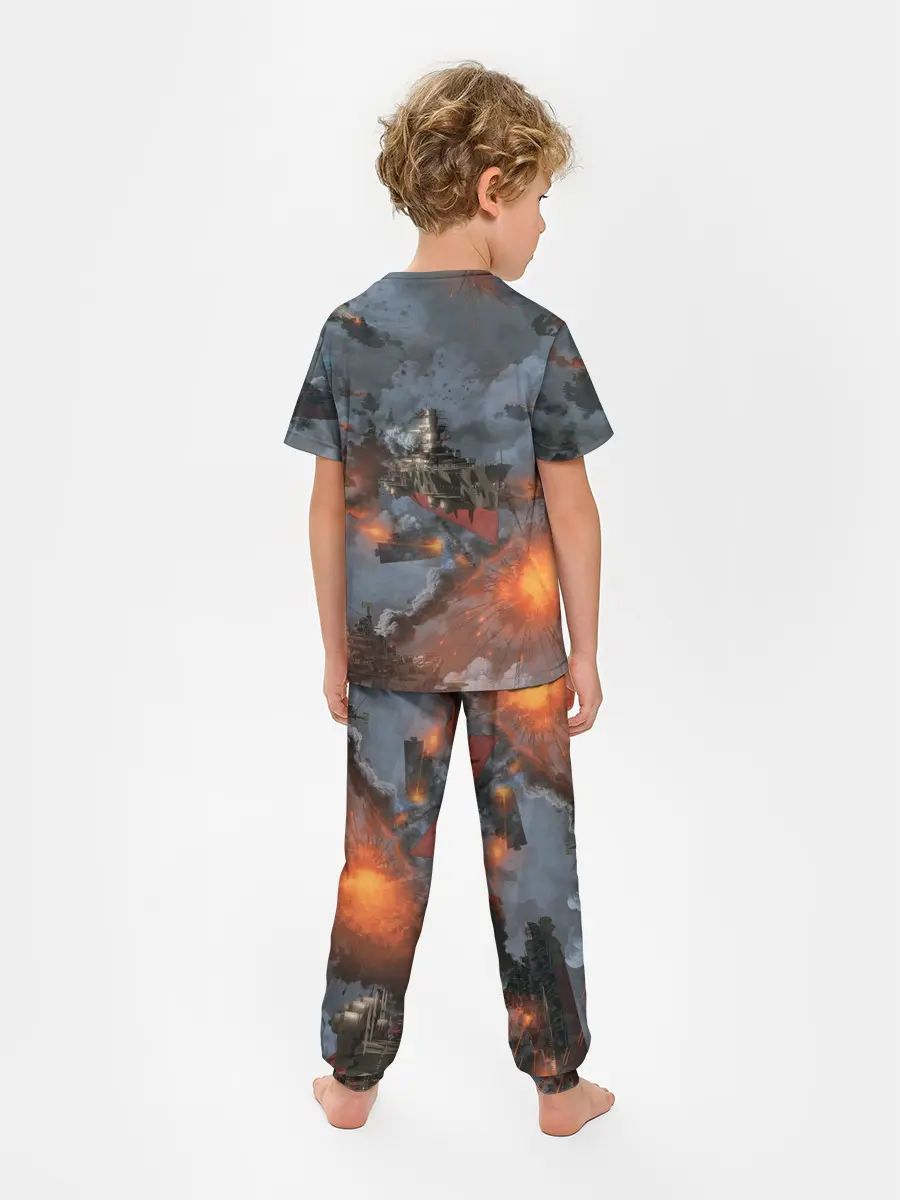 Детская пижама с брюками / Стимпанк бой | Steampunk Ship