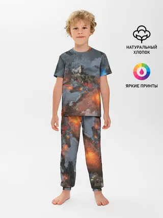 Детская пижама с брюками / Стимпанк бой | Steampunk Ship