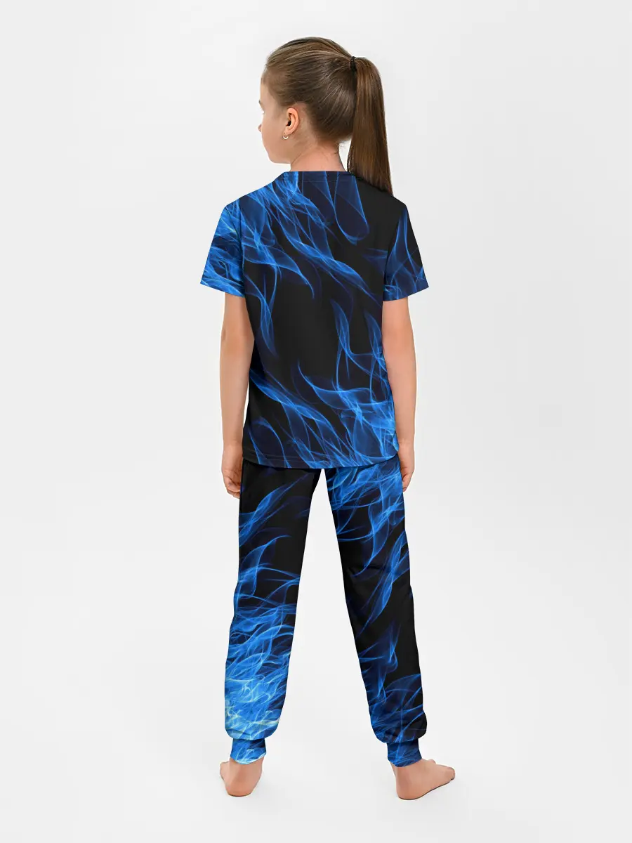 Детская пижама с брюками / BLUE FIRE FLAME