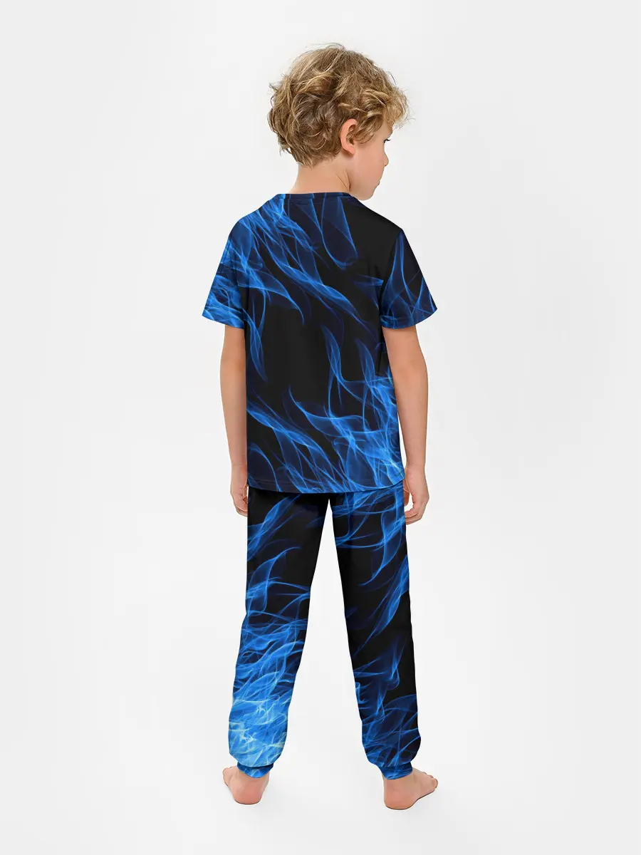 Детская пижама с брюками / BLUE FIRE FLAME