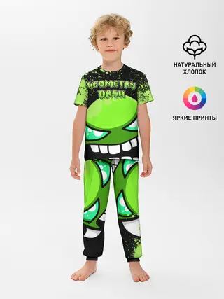 Детская пижама с брюками / Geometry Dash