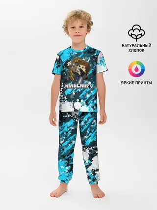 Детская пижама с брюками / Minecraft / Майнкрафт
