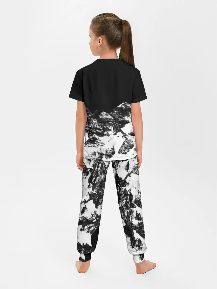 Детская пижама с брюками / ГОРЫ Ч/Б