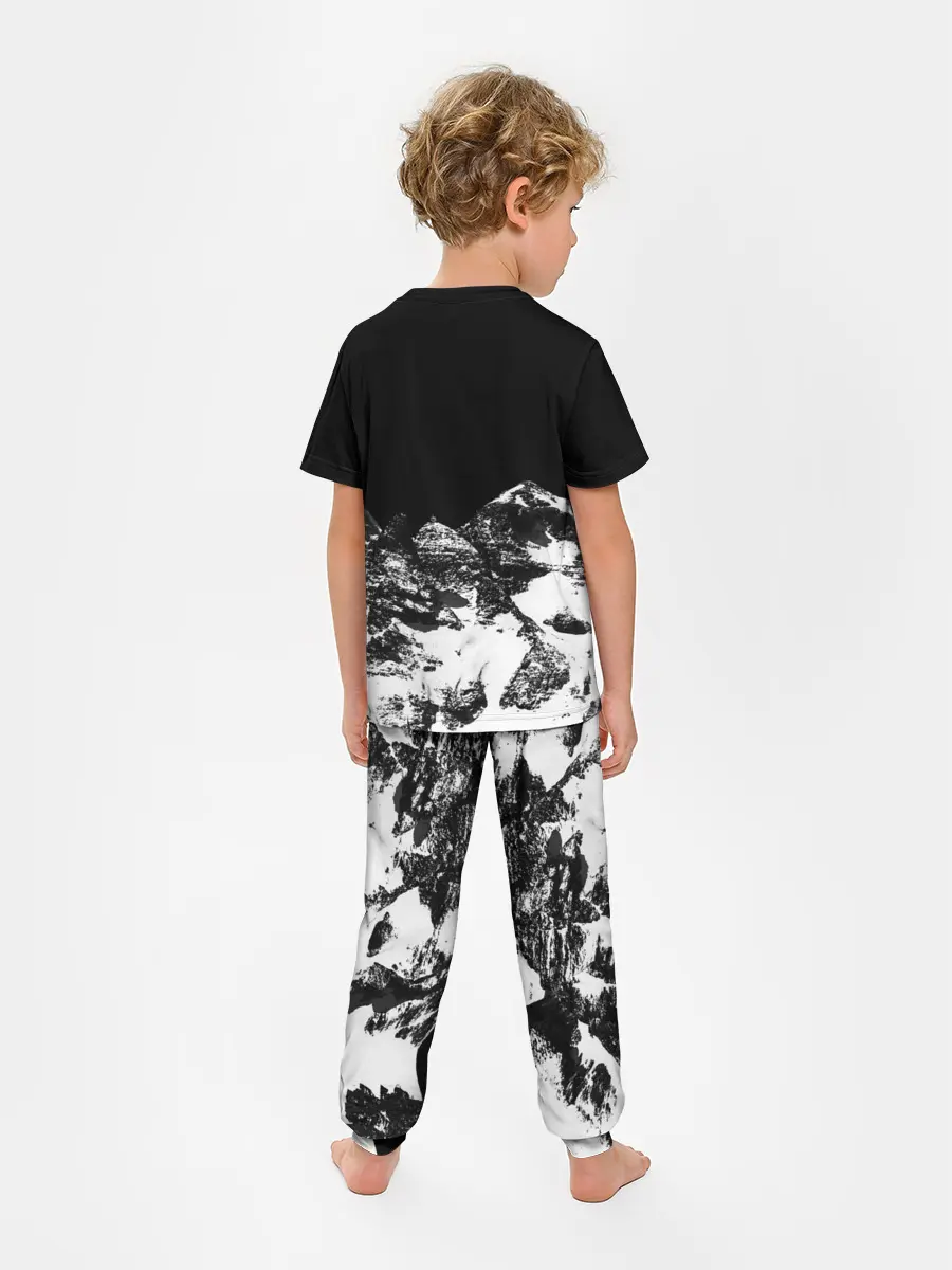 Детская пижама с брюками / ГОРЫ Ч/Б