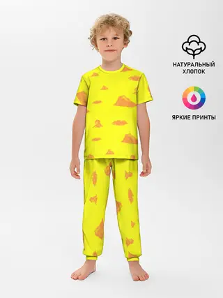 Детская пижама с брюками / Рыжие облака