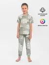 Детская пижама с брюками / Арт волны