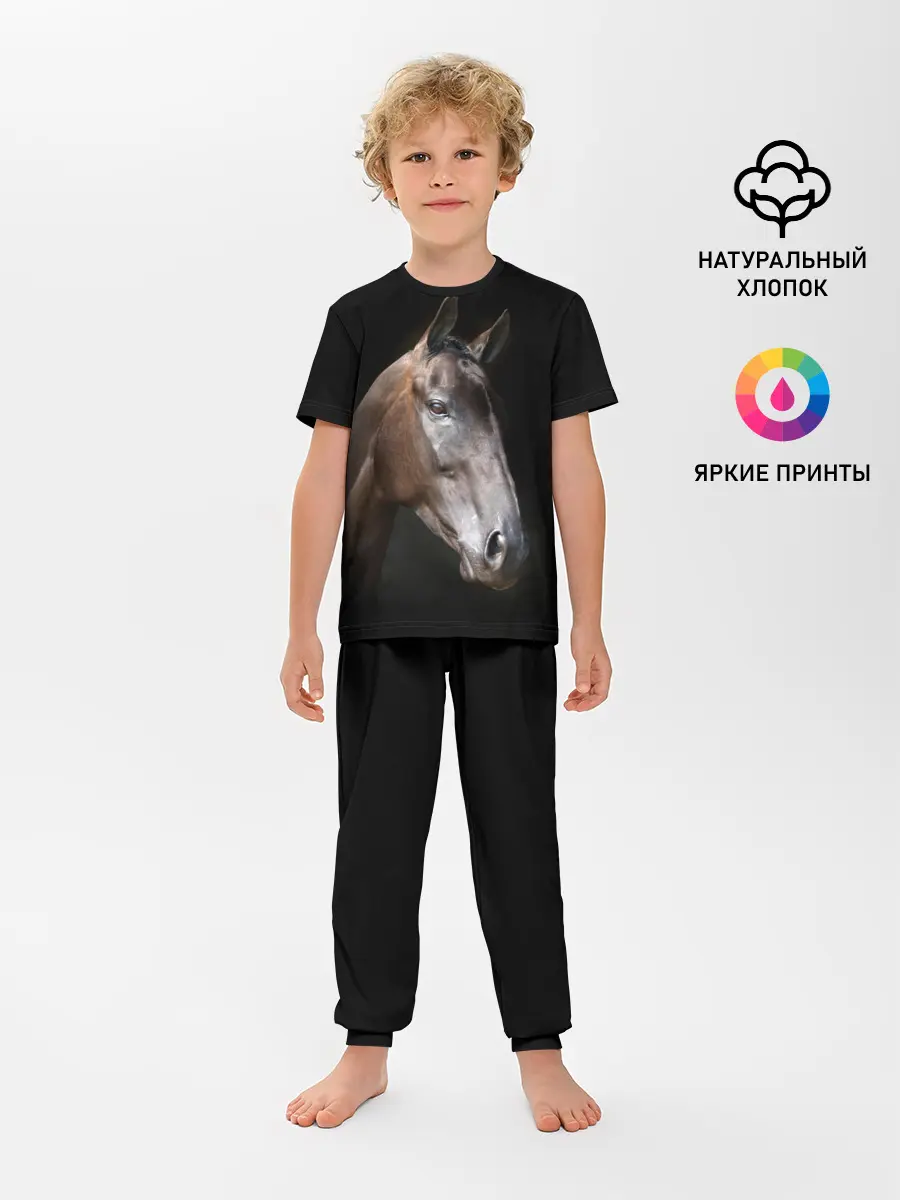 Детская пижама с брюками / Лошадь