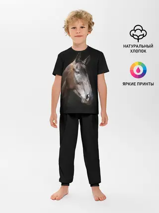 Детская пижама с брюками / Лошадь