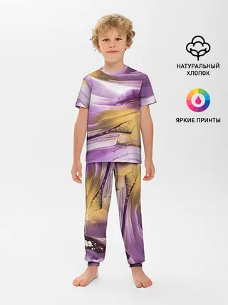 Детская пижама с брюками / Наслоение красок