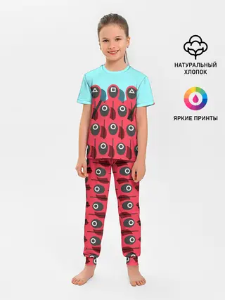 Детская пижама с брюками / Охрана | Squid game