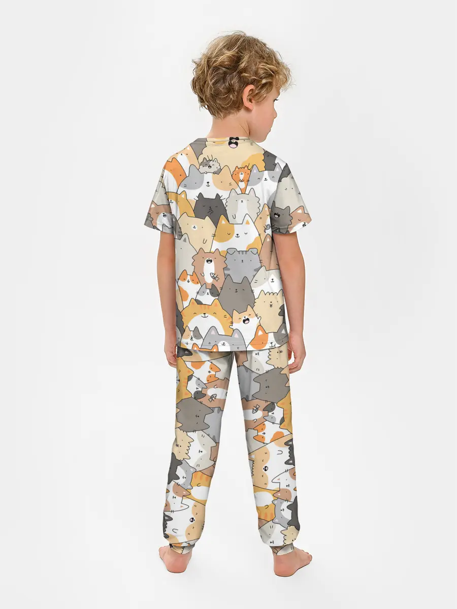 Детская пижама с брюками / Кошачья стая