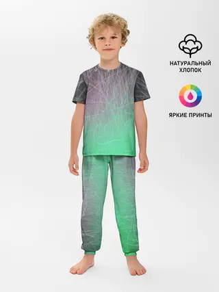 Детская пижама с брюками / Текстура