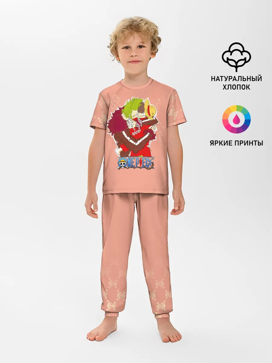 Детская пижама с брюками / Бартоломео и Луффи One Piece