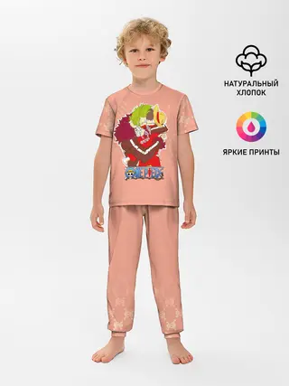 Детская пижама с брюками / Бартоломео и Луффи One Piece