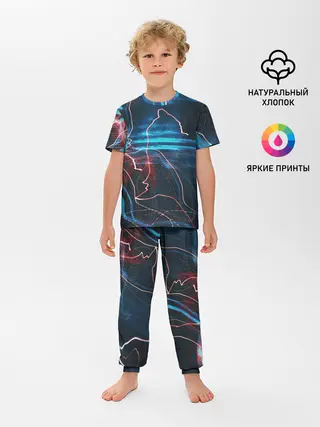 Детская пижама с брюками / Freeze Light digital art
