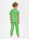 Детская пижама с брюками / Ромашки на зелёном фоне