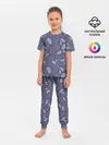 Детская пижама с брюками / Зимняя абстракция