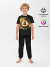 Детская пижама с брюками / Золотой биткоин
