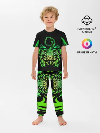 Детская пижама с брюками / Acid scorpion