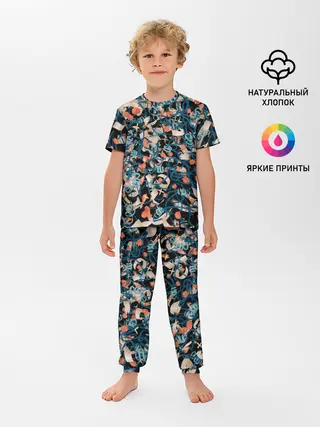 Детская пижама с брюками / Линии в пространстве