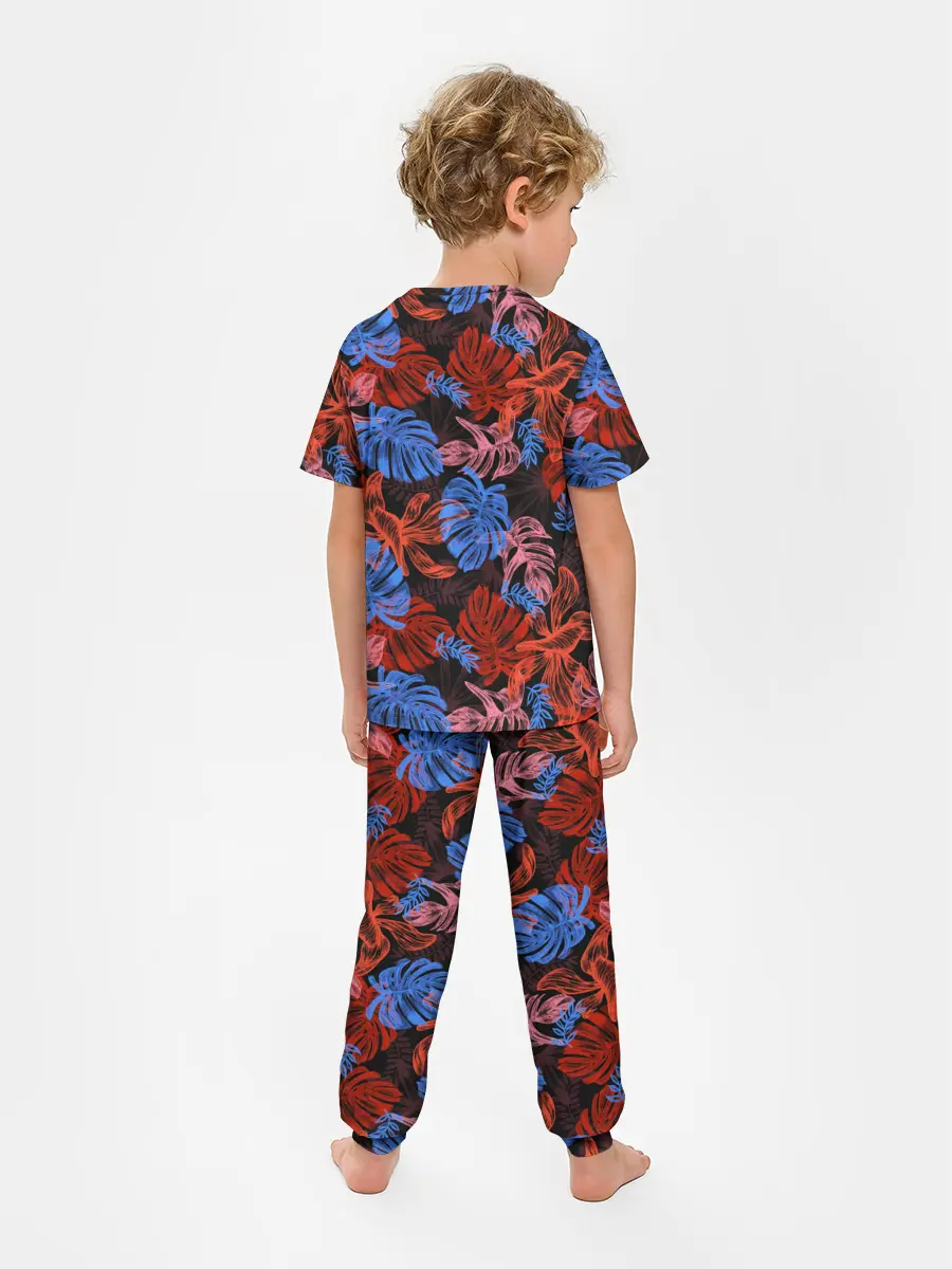Детская пижама с брюками / Неоновые Тропики