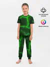 Детская пижама с брюками / К - 13 зелёная трещина 3D