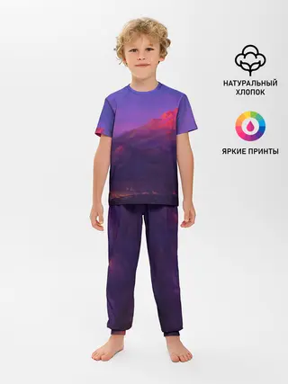 Детская пижама с брюками / Горы