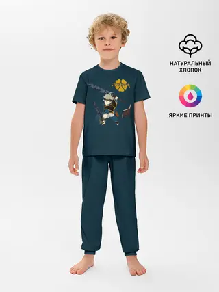 Детская пижама с брюками / Чёрный клевер Аста книга магий