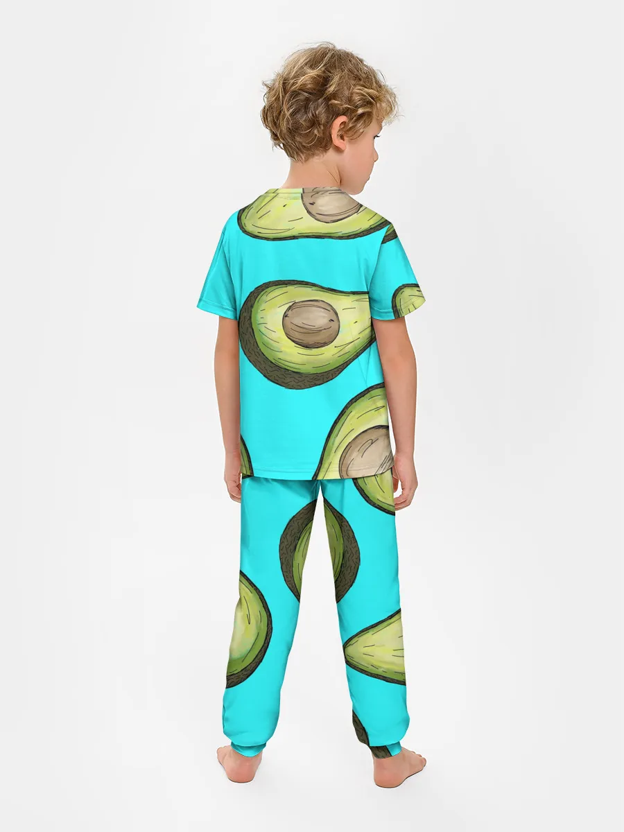 Детская пижама с брюками / Авокадо