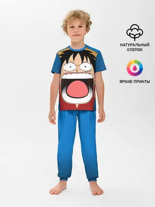 Детская пижама с брюками / Луффи - Чё??!!