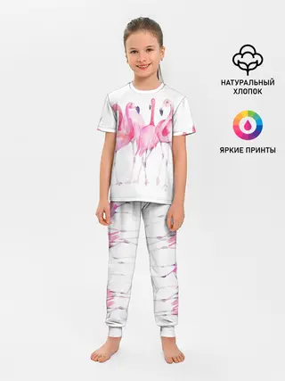 Детская пижама с брюками / Фламинго