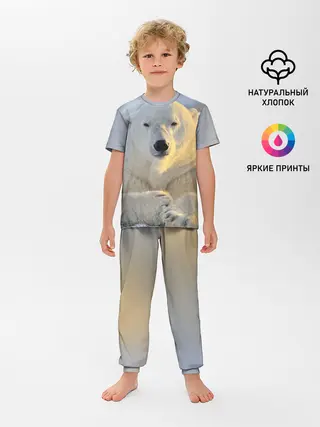 Детская пижама с брюками / Медведь