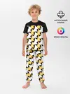 Детская пижама с брюками / Черно-желтый геометрический