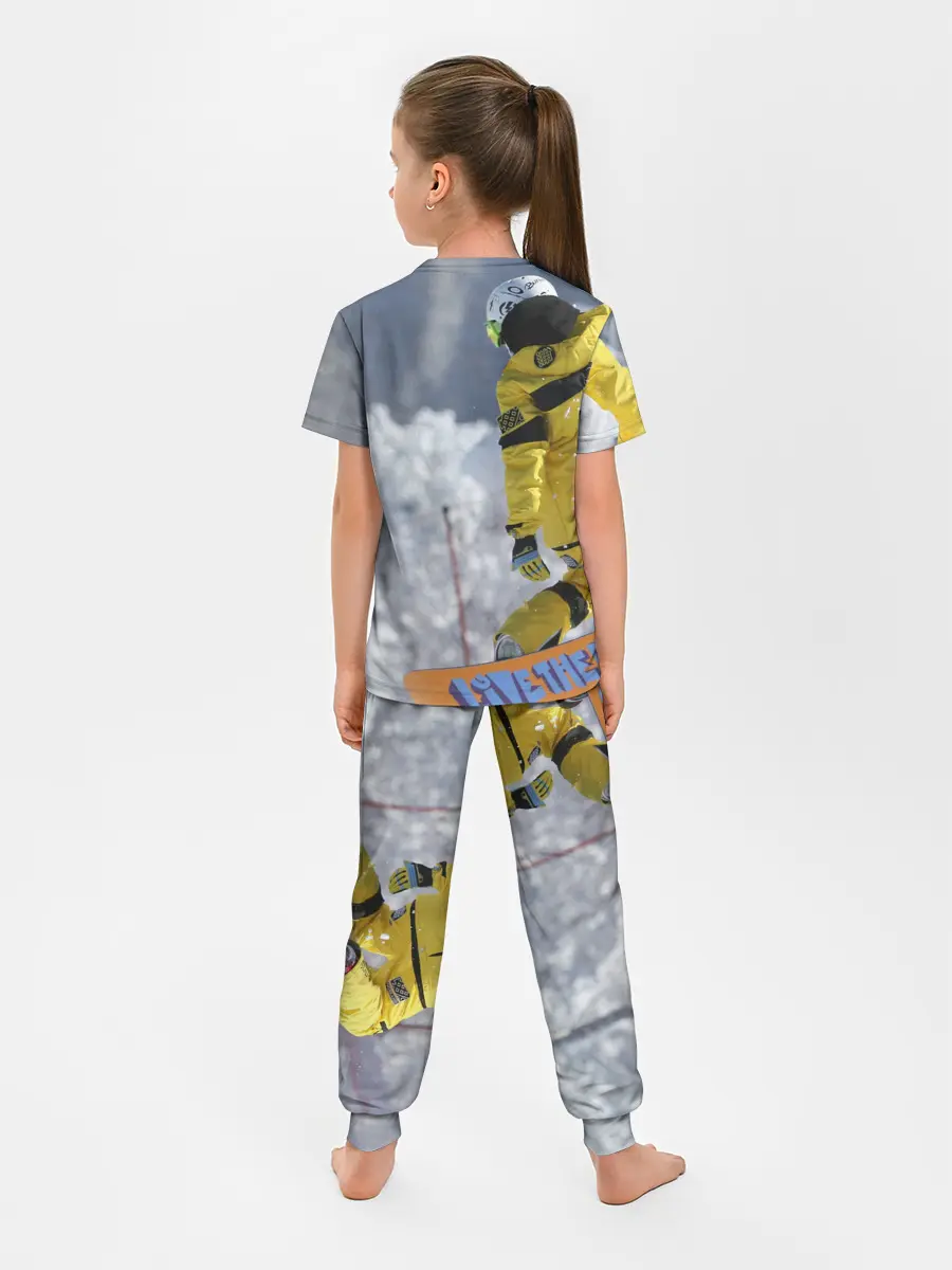 Детская пижама с брюками / сноубордист