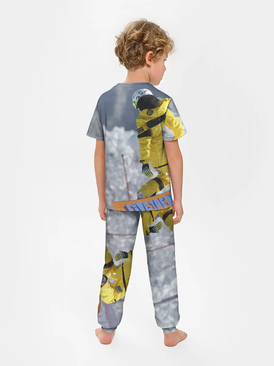 Детская пижама с брюками / сноубордист