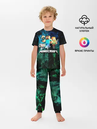 Детская пижама с брюками / Minecraft / Майнкрафт