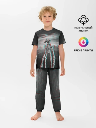 Детская пижама с брюками / Siren Head Horror Glitch