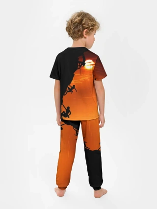 Детская пижама с брюками / СКАЛОЛАЗЫ В ЗАКАТЕ