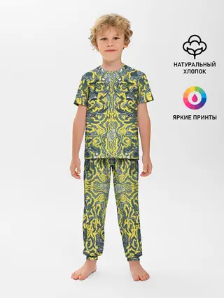 Детская пижама с брюками / УЗОР , ФУТУРИЗМ,