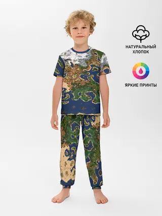 Детская пижама с брюками / HEROES 3 КАРТА
