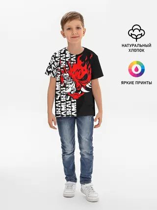 Детская базовая футболка / SAMURAI | CYBERPUNK 2077 | КИБЕРПАНК