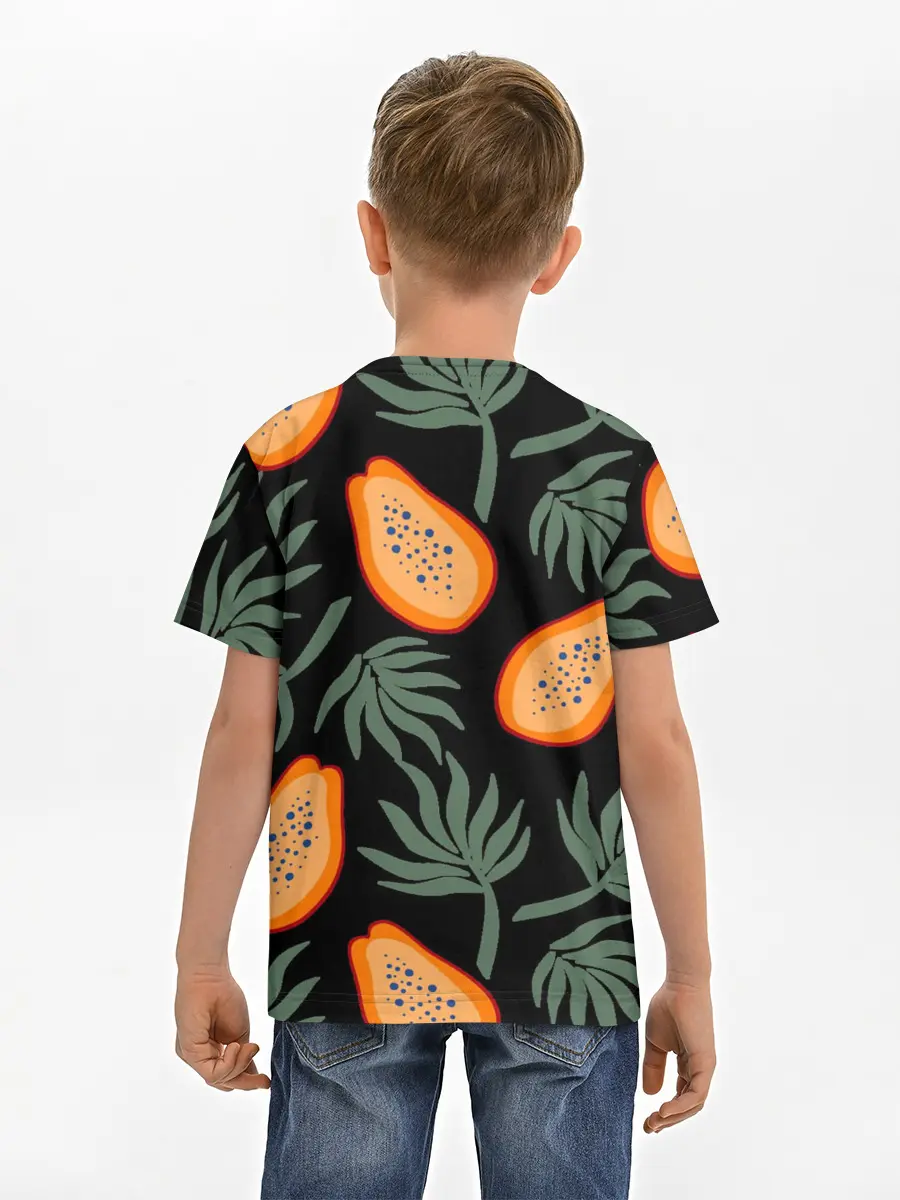 Детская базовая футболка / Папайя