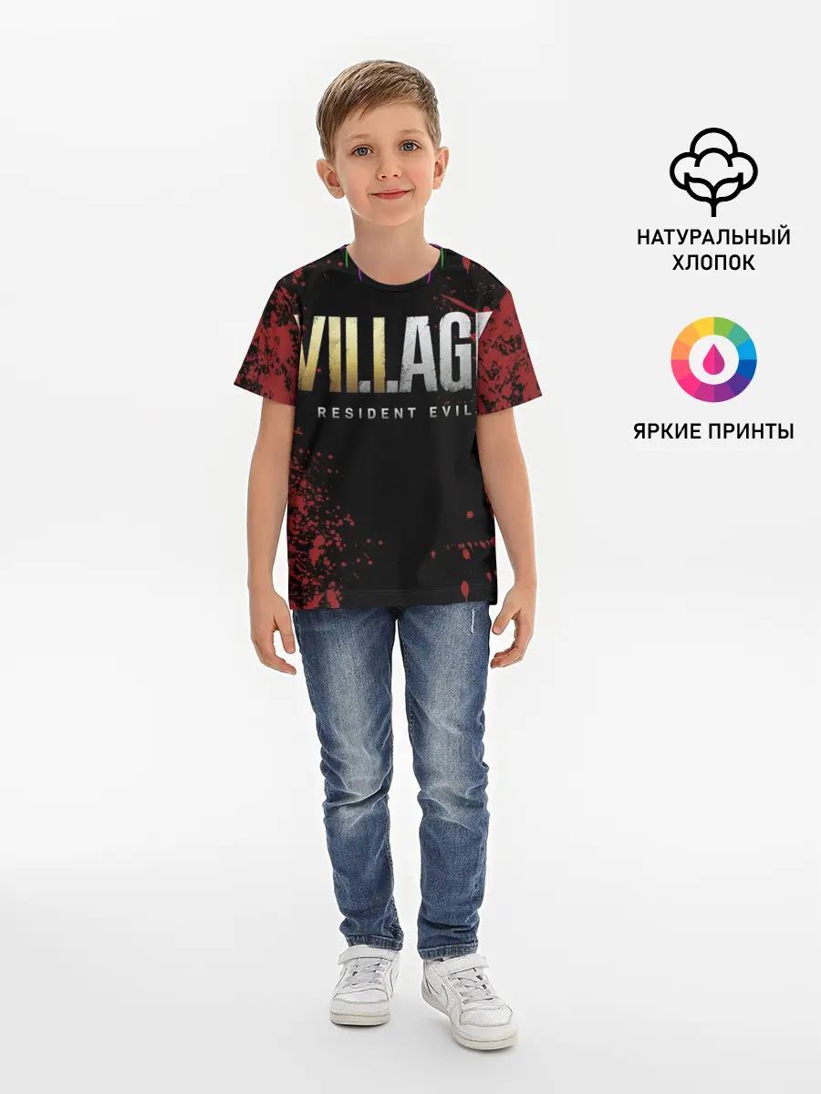 Детская базовая футболка / Resident Evil Village логотип