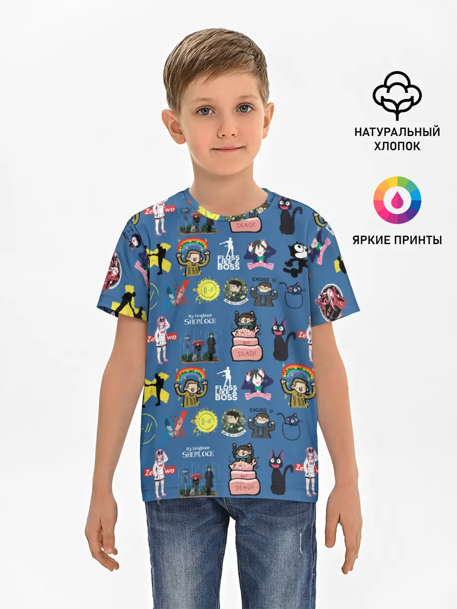 Детская базовая футболка / стикербомбинг new