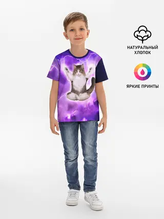 Детская базовая футболка / Повелитель Молний | Котэ