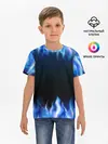 Детская базовая футболка / Синий Огонь